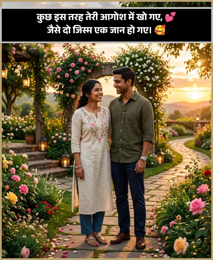 Couple Heart Touch True Love Husband Wife Shayari