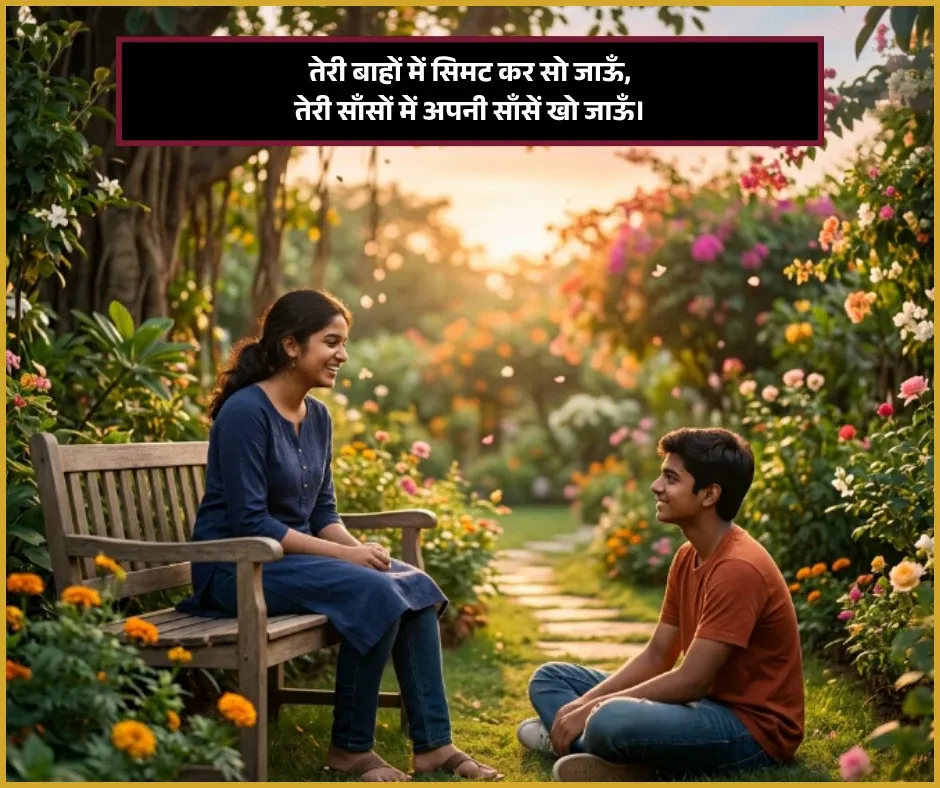 Night Romantic Kiss Romantic Shayari