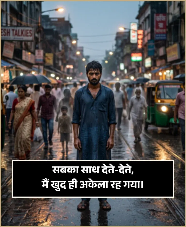 Akelepan Zindagi Dard Bhari Shayari
