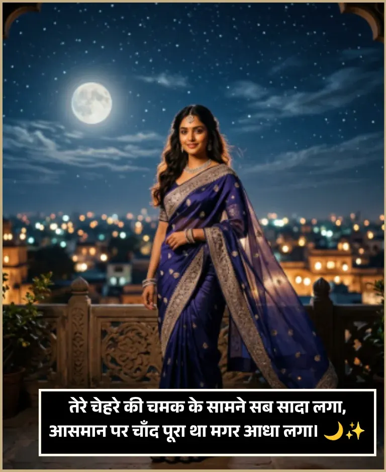 Chand Shayari for Girl