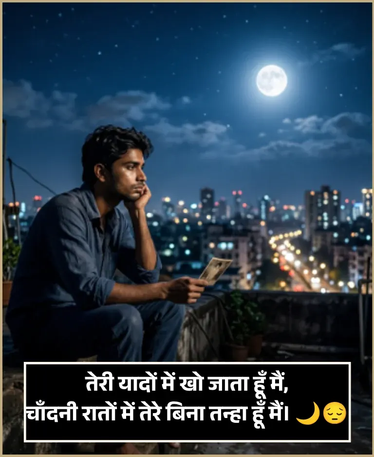 Heart Touching Moon Shayari in Hindi Heart Touching Moon Shayari in Hindi