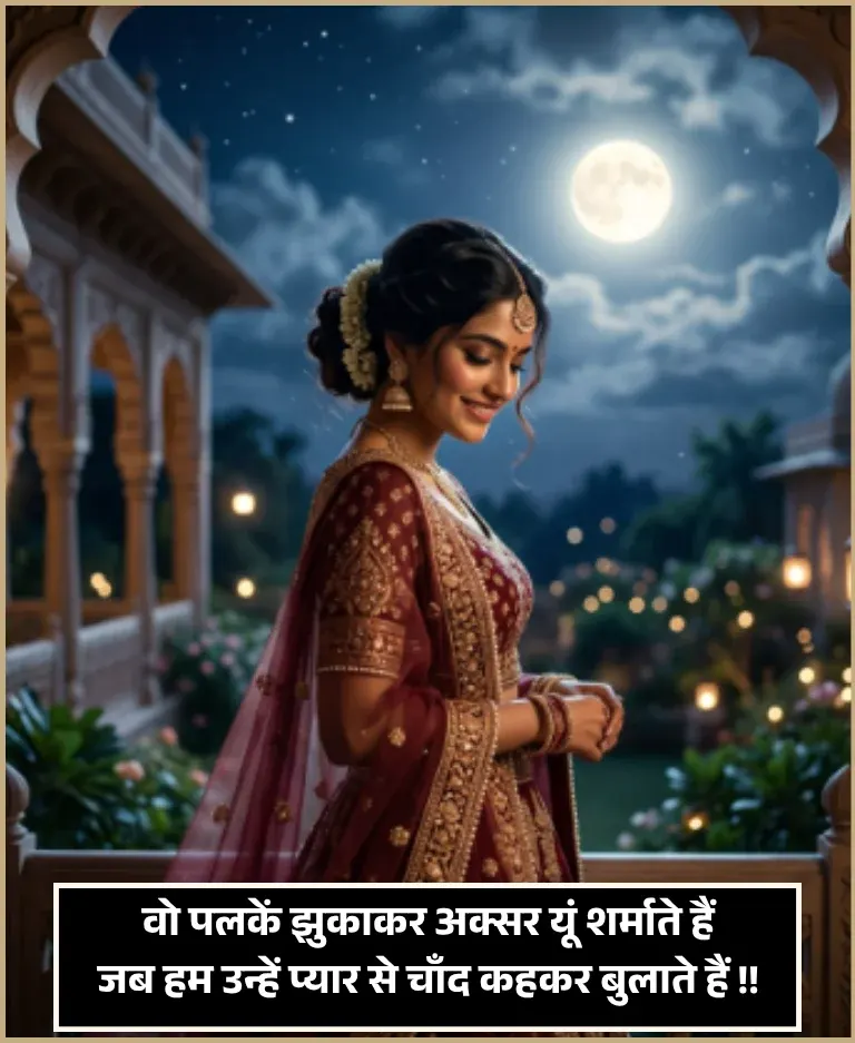 Moon Shayari in Hindi Text Moon Shayari in Hindi Text