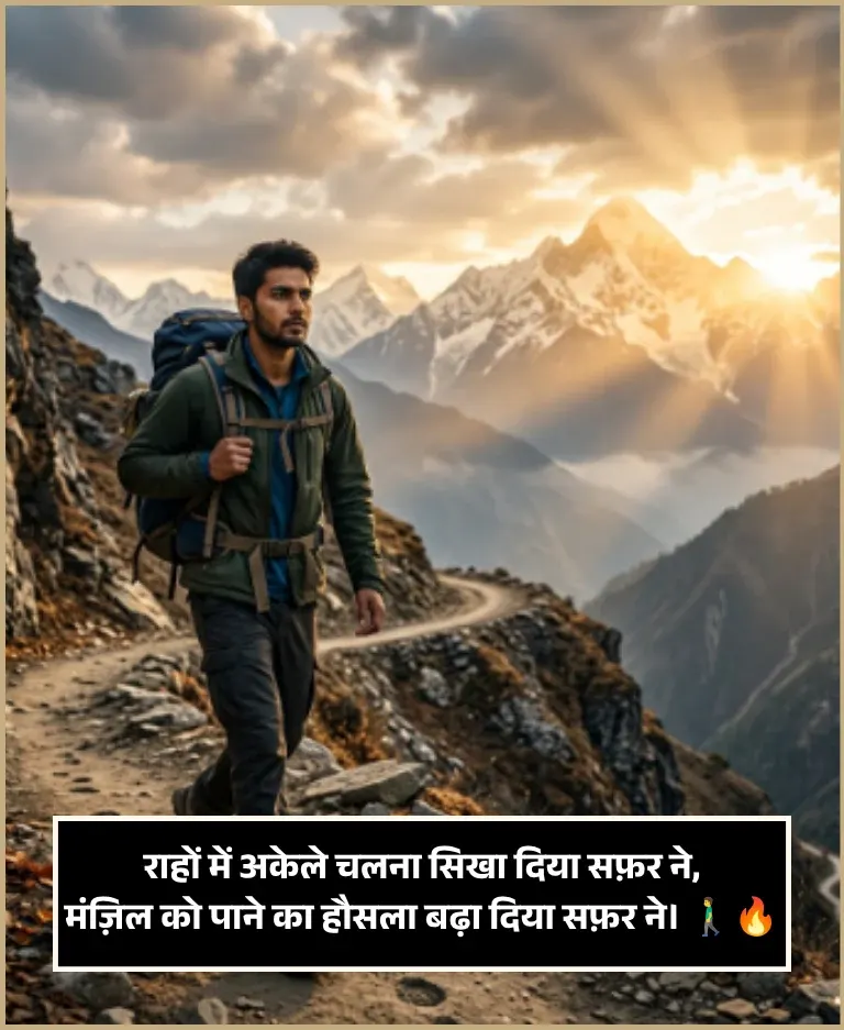 Safar Shayari in Hindi on Life